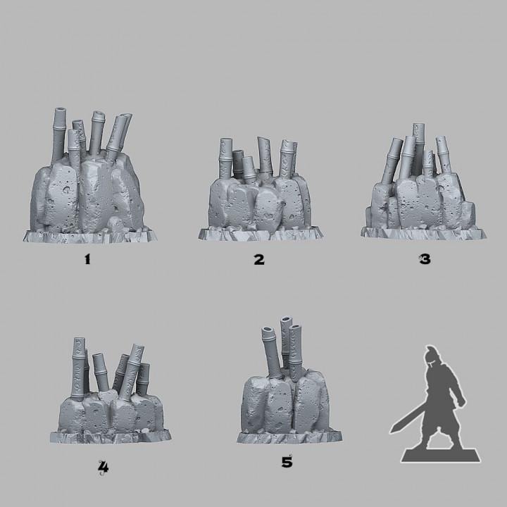 Poisonous Enchanted Bamboo scatter Terrain Objectives Fantastic Plants and Rocks | PathFinder | Mini | Dungeons and Dragons Fantasy Grimdark