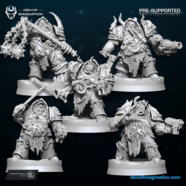Chaos Plague Annihilators - Miniatures - Chaos of Plague - Wildmesh - Tabletop Wargaming for Grimdark | Alternative | OPR Sci-Fi