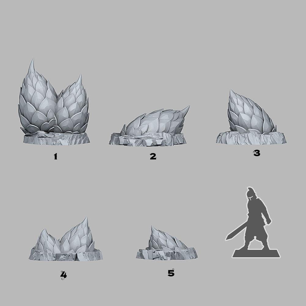 Dragon Spiked Eggs scatter Terrain Objectives Fantastic Plants and Rocks | PathFinder | Mini | Dungeons and Dragons Fantasy Grimdark