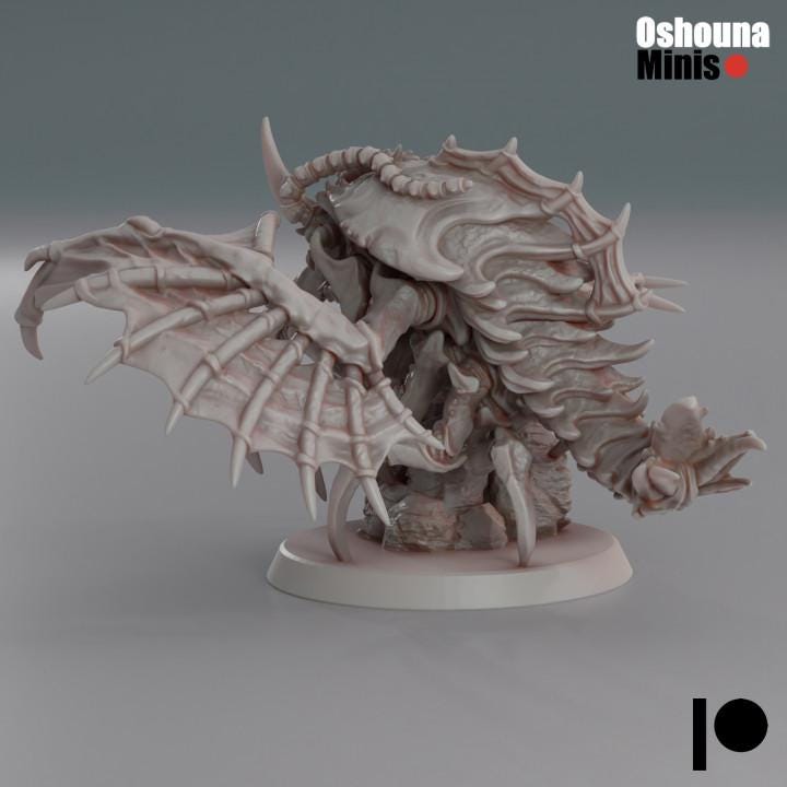 Winged Lobster Alpha Deep Hive - Oshounaminis - Tabletop wargaming miniature for Grimdark | OPR | Sci-fi | Alien Bug Proxy | Printed mini