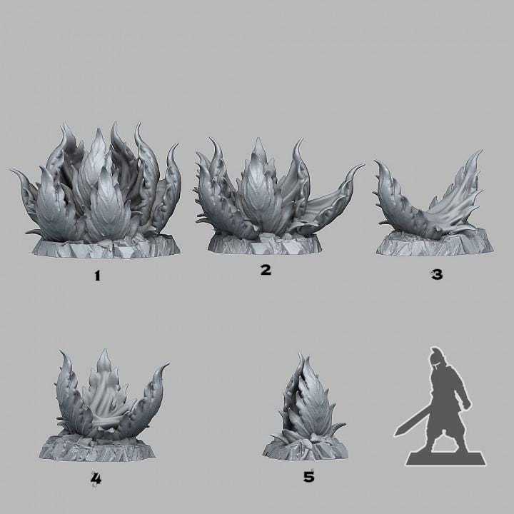 Alien Slime Plants Wargaming Terrain Objectives | Fantastic Plants and Rocks | PathFinder | Mini | Dungeons and Dragons | Fantasy | RPG