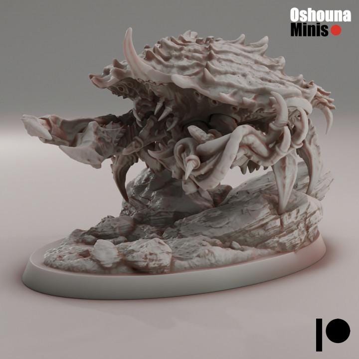 King Crab - Deep Hive - Oshounaminis - Tabletop wargaming miniature for Grimdark | OPR | Sci-fi | Alien Bug Proxy | Printed mini
