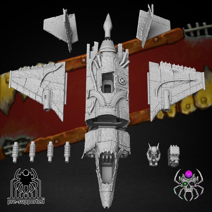 Fasta Lighta 2 • 32mm Grimdark Ork Miniature Set for Sci-Fi Wargames & TTRPG | Eight Legs Miniatures mini