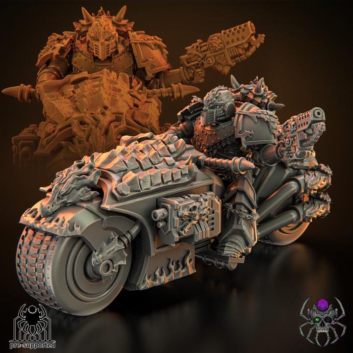 Flame Lizards Bikers - Sci-Fi Wargames & TTRPG | Eight Legs Miniatures mini