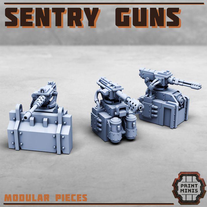 Sentry Gun - Print Minis - Tabletop Wargaming Miniature for Grimdark | OPR | Sci-fi