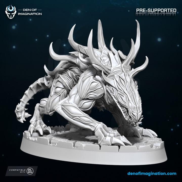 Chaos Void Hounds - Miniatures - Wildmesh - Tabletop Wargaming for Grimdark | Alternative | OPR Sci-Fi mini