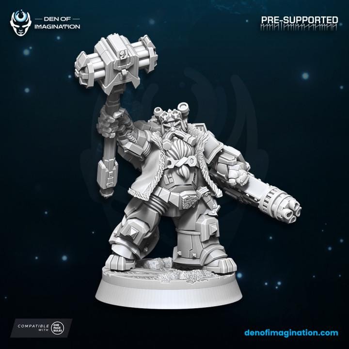 Space Dwarfs - Miniatures - Tech Smith - Wildmesh - Tabletop Wargaming for Grimdark | Alternative | OPR Sci-Fi mini