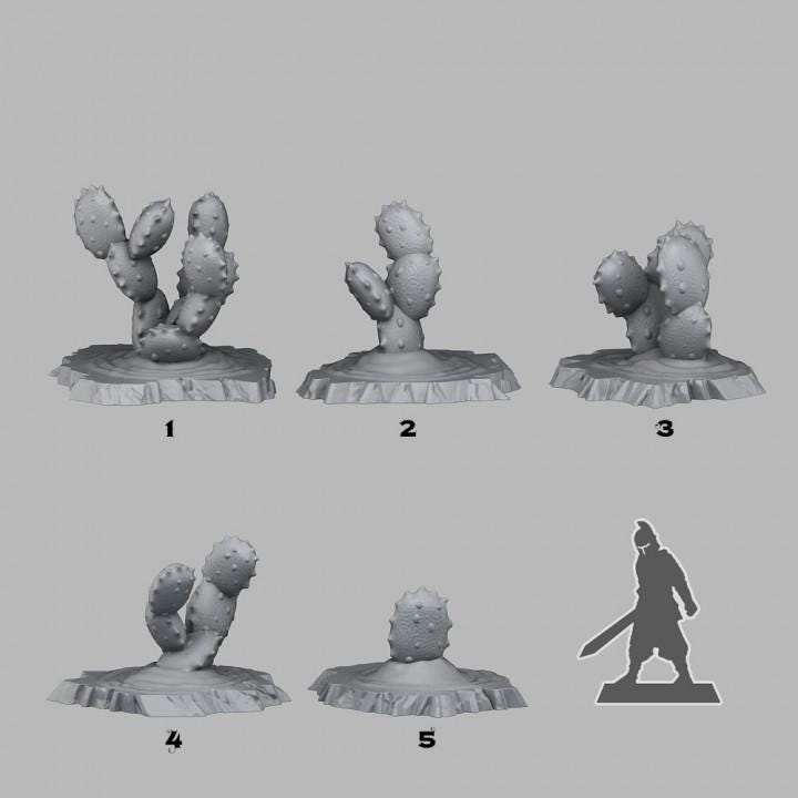 Egyptian Cactuses Wargaming Terrain Objectives | Fantastic Plants and Rocks | PathFinder | Mini | Dungeons and Dragons | Fantasy | RPG