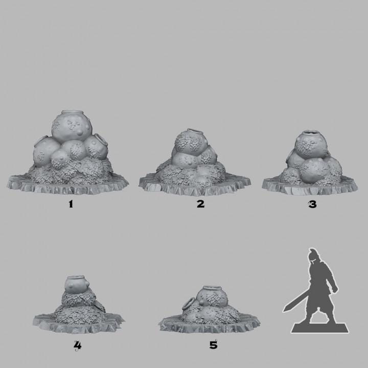 Sci-Fi Plants | Fantasy Wargaming Terrain Objectives | Fantastic Plants and Rocks | PathFinder | Mini | Dungeons and Dragons | Fantasy | RPG