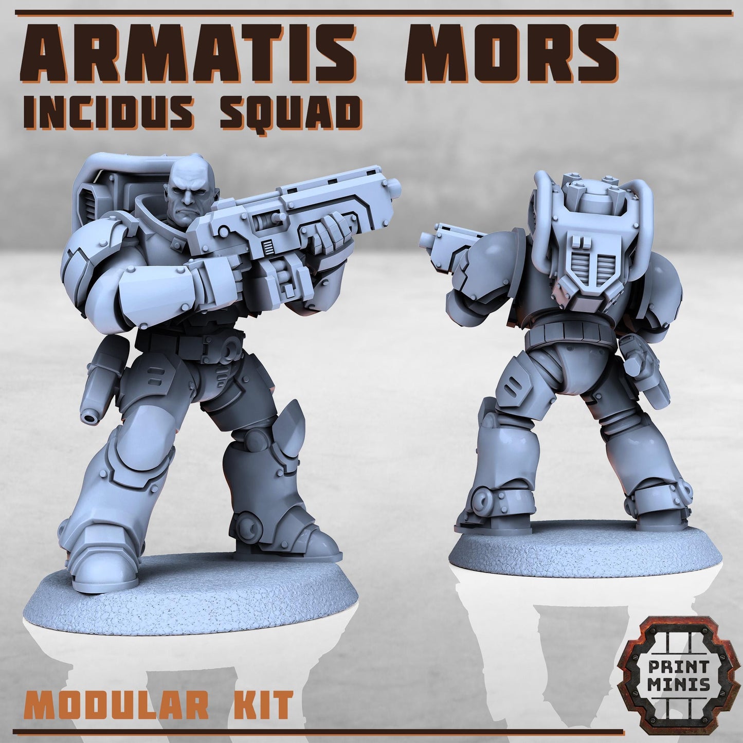 Armatis Mors Warriors Incidus Squad - Print Minis - Tabletop Wargaming Miniature for Grimdark | OPR | Sci-fi