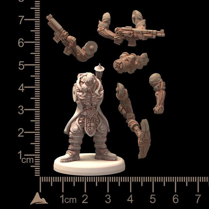Neo Lab Guards ( 5 - 20 ) Genetist Fleshsculptor - Printerra Studios - Tabletop Wargaming Miniature for Grimdark | OPR | Sci-fi