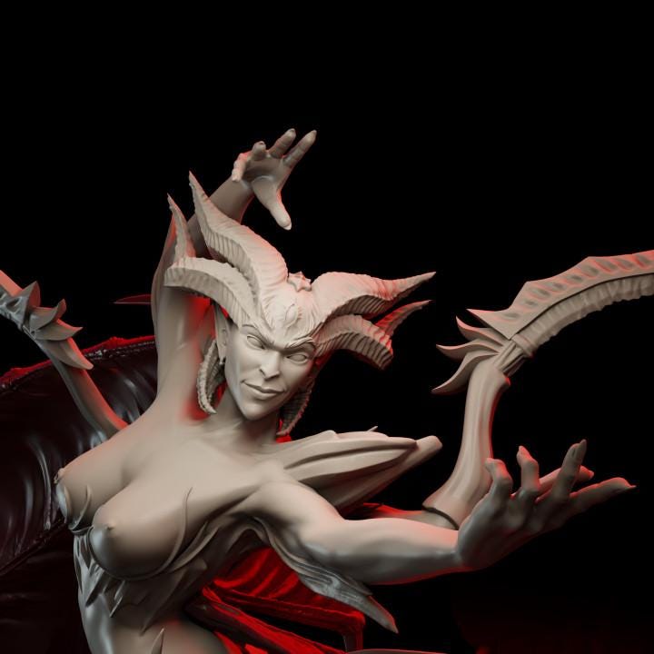 Chaos Demon Prince Miniature - The Great Temptress - Greater Demon of Excess WildMesh Tabletop Wargaming for Grimdark Alternative OPR Sci-Fi