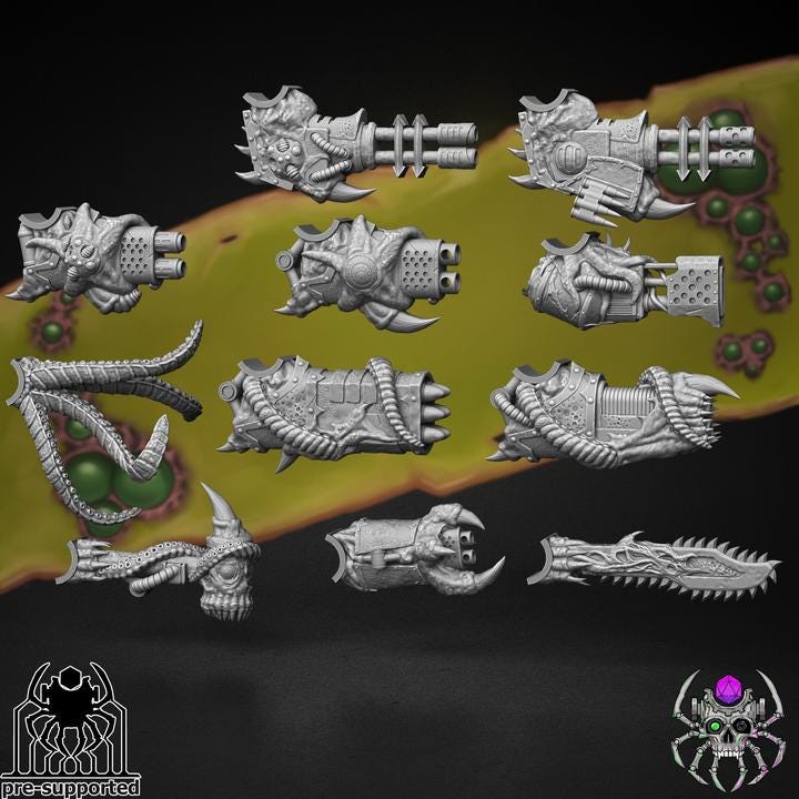 Chaos Plague Bringers Beast of Decay - Miniatures Set for Sci-Fi Wargames & TTRPG | Eight Legs Miniatures mini