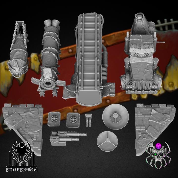 Fasta Lighta 2 • 32mm Grimdark Ork Miniature Set for Sci-Fi Wargames & TTRPG | Eight Legs Miniatures mini