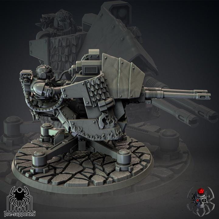 FlameLizard Turret - Sci-Fi Wargames & TTRPG | Eight Legs Miniatures mini