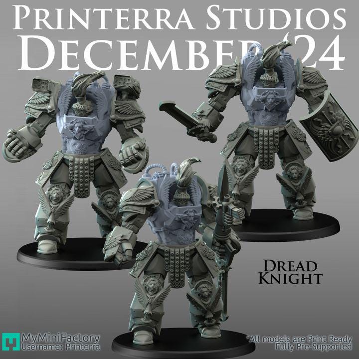 Royal Dreadknight - Alphaya - Printerra Studios - Tabletop Wargaming Miniature for Grimdark | OPR | Sci-fi