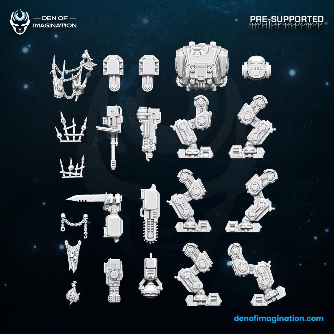 Traitor and Renegades Purge Strider - Miniature - Wildmesh - Tabletop Wargaming for Grimdark | Alternative | OPR Sci-Fi mini