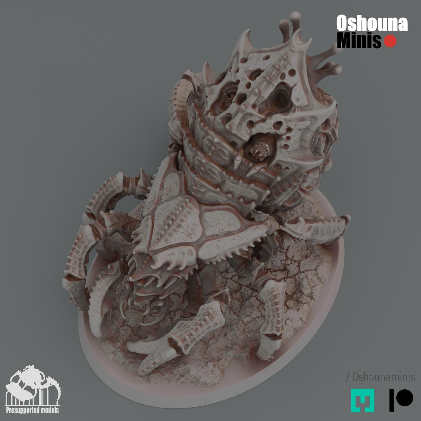 Mother bug 2.0 - Deep Hive - Oshounaminis - Tabletop wargaming miniature for Grimdark | OPR | Sci-fi | Alien Bug Proxy