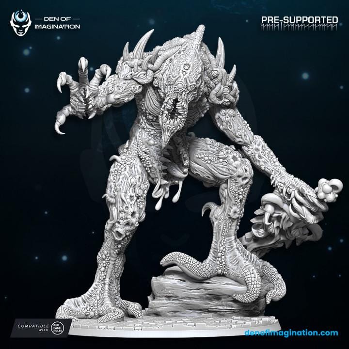 Chaos Void Titan Miniature - Wildmesh - Tabletop Wargaming for Grimdark | Alternative | OPR Sci-Fi mini