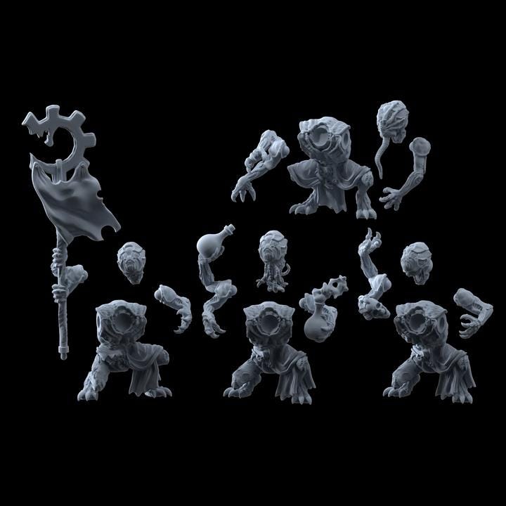 Tuyol Familiar Genetist Fleshsculptor - Printerra Studios - Tabletop Wargaming Miniature for Grimdark | OPR | Sci-fi