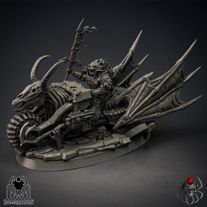 Pumkin-Marine Biker- Chaos Marine - for Sci-Fi Wargames & TTRPG | Eight Legs Miniatures mini