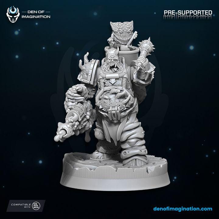 Chaos Plague - Master of Disease - Wildmesh - Tabletop wargaming miniature for Grimdark | OPR | Sci-fi | Chaos mini