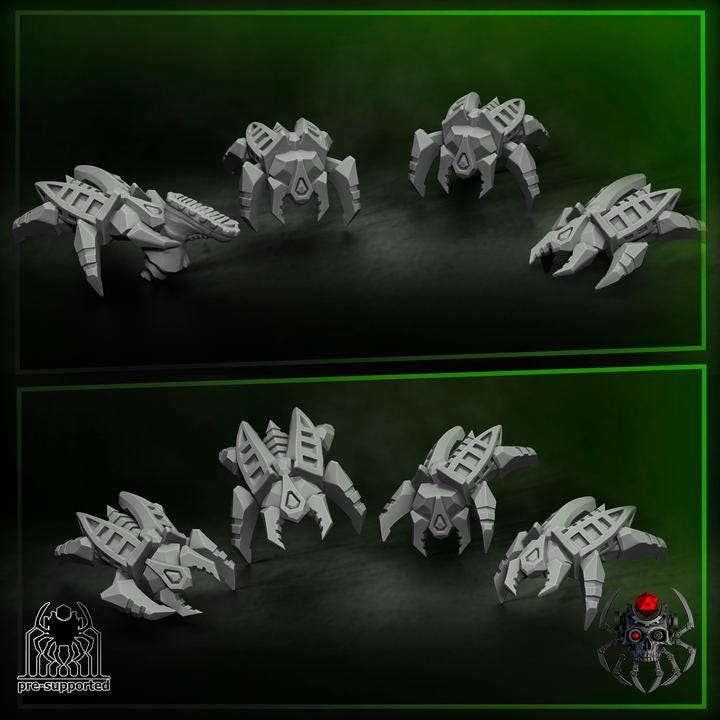 Metal Born Grinder Beetles - Sci-Fi Wargames & TTRPG | Eight Legs Miniatures mini