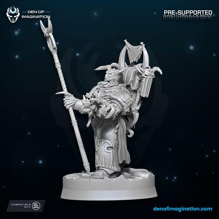 Chaos - Sorcerer of Excess - Miniature  - Wildmesh - Tabletop Wargaming for Grimdark | Alternative  | OPR Sci-Fi mini