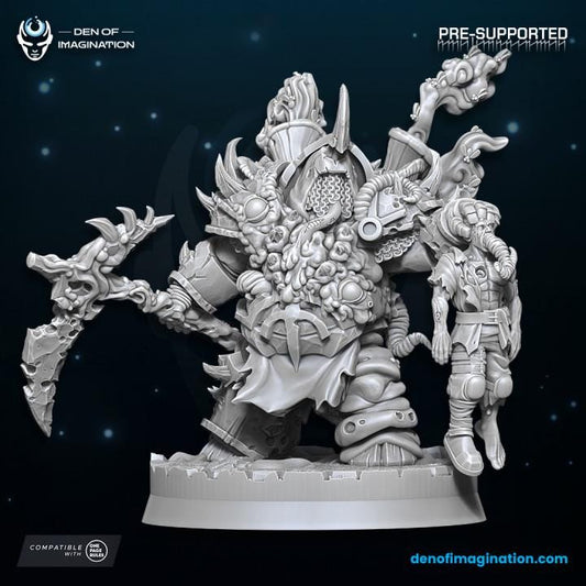 Chaos Lord Of Sickness - Miniature - Wildmesh - Tabletop Wargaming for Grimdark | Alternative  | OPR Sci-Fi mini