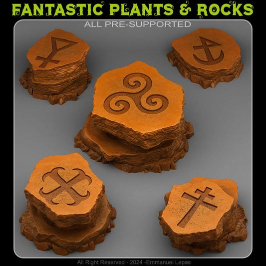 Gaelic Stones Wargaming Terrain Objectives | Fantastic Plants and Rocks | PathFinder | Mini | Dungeons and Dragons | Fantasy | RPG