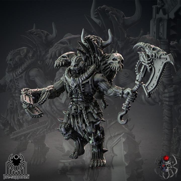 Bloody Skulls Furious Gladiators - Chaos of Wrath - Eight Legs Miniatures -Tabletop Wargaming Miniature for Grimdark OPR Sci-fi