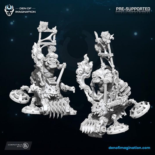 Chaos Lawnmower and Drone - Miniature - WildMesh - Tabletop Wargaming for Grimdark | Alternative  | OPR Sci-Fi mini