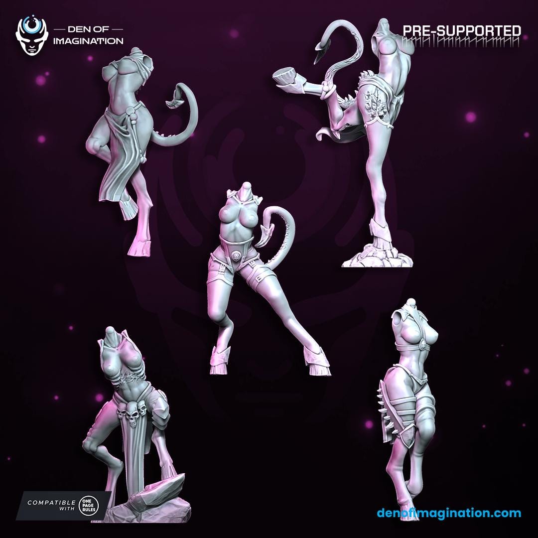 Chaos Demon - Succubus Reborn - Miniatures - NEW Wildmesh release March 25 Tabletop Wargaming for Grimdark | OPR | Sci-fi