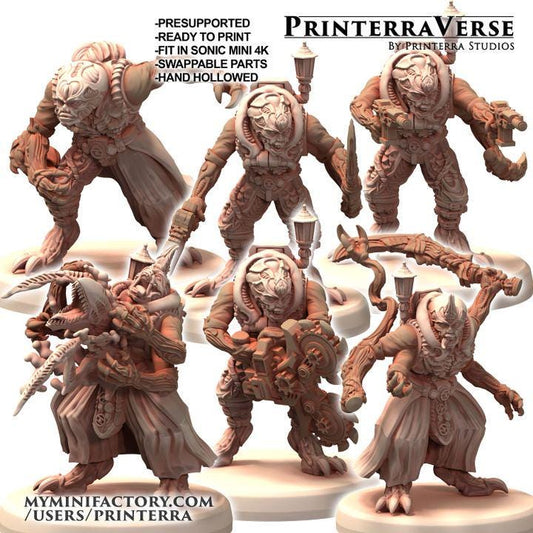 Acolytes Cults 6-12  - Genetist Fleshsculpter - Printerra Studios - Tabletop Wargaming Miniature for Grimdark | OPR | Sci-fi