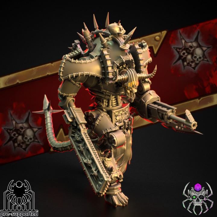 Chaos Marine Bloody Skulls Butcher - Sci-Fi Wargames & TTRPG | Eight Legs Miniatures mini