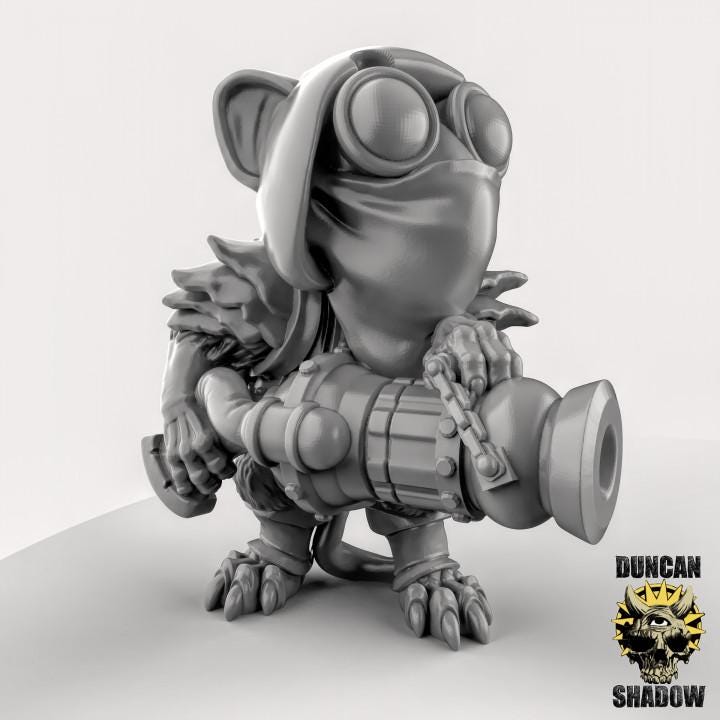 Mousle Weapon Team | Duncan Shadow| PathFinder | Mini | Tabletop Wargaming | Dungeons and Dragons | Resin | Fantasy | RPG