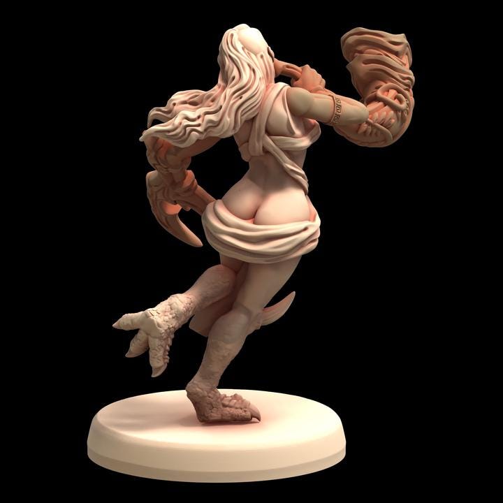 Slaandering Demon Sirena Squad A - Serket - Printerra Studios - Tabletop Wargaming Miniature for Grimdark | OPR | Sci-fi