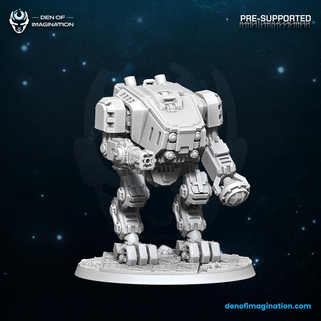 Traitor and Renegades Purge Strider - Miniature - Wildmesh - Tabletop Wargaming for Grimdark | Alternative  | OPR Sci-Fi mini