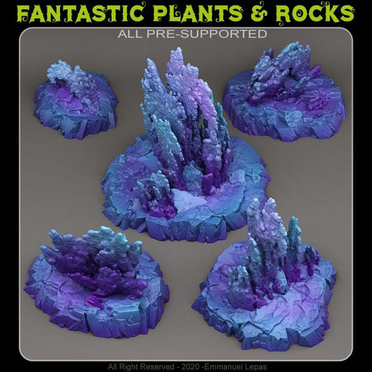 Neptunian Rocks Wargaming Terrain Objectives | Fantastic Plants and Rocks | PathFinder | Mini | Dungeons and Dragons | Fantasy | RPG