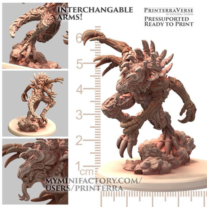 Transcended Being Broodmaster - Genetist Fleshsculpter - Printerra Studios - Tabletop Wargaming Miniature for Grimdark | OPR | Sci-fi