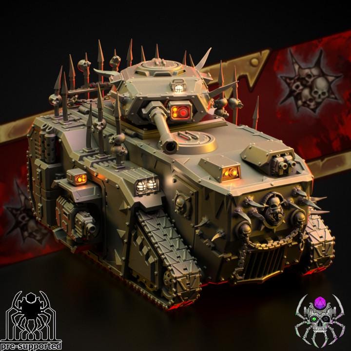 Chaos Marine The Bloody Skulls APC - Sci-Fi Wargames & TTRPG | Eight Legs Miniatures mini