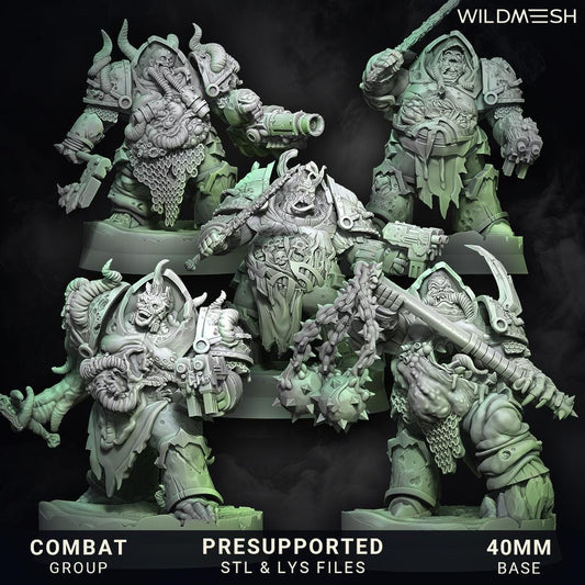 Chaos Plague Annihilators - Miniatures - Wildmesh - Tabletop Wargaming for Grimdark | Alternative  | OPR Sci-Fi mini