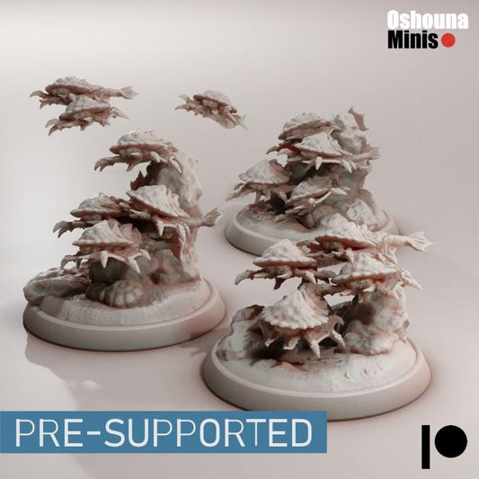 Flying Worm Swarms 1-9 Deep Hive - Oshounaminis - Tabletop wargaming miniature for Grimdark | OPR | Sci-fi | Alien Bug Proxy | Printed mini