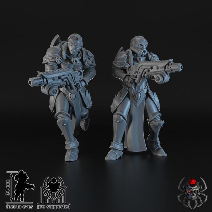 Widows of Retribution Battle Squad - Battle Sisters - for Sci-Fi Wargames & TTRPG | Eight Legs Miniatures mini