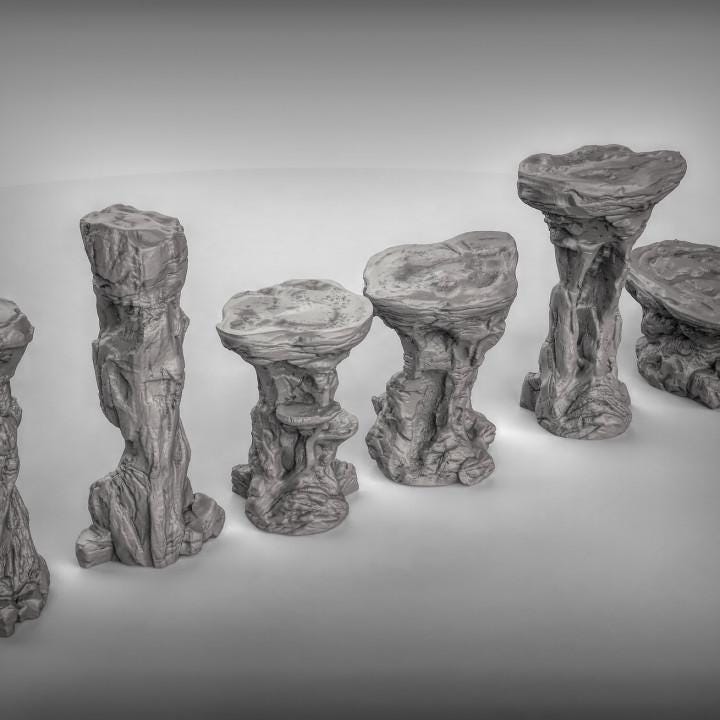 Rock Platform Terrain miniature Wargaming scenery  | Duncan Shadow| PathFinder | Mini | Tabletop Wargaming Dungeons and Dragons Fantasy RPG