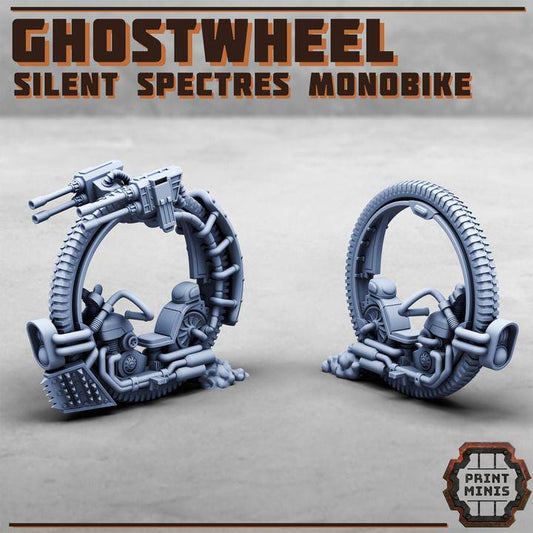Ghostwheel - Monobike vehicle  - new Release August 25 - Print Minis - Tabletop Wargaming Miniature for Grimdark | OPR | Sci-fi
