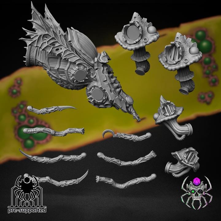 Cordyceptic Ammo-Beetle • 32mm Grimdark Ork Miniatures Set for Sci-Fi Wargames & TTRPG | Eight Legs Miniatures mini