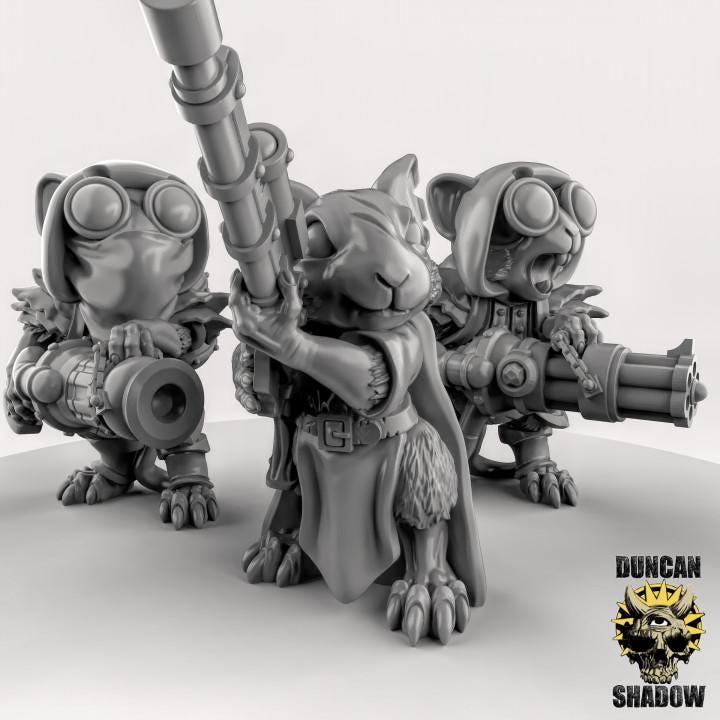 Mousle Weapon Team | Duncan Shadow| PathFinder | Mini | Tabletop Wargaming | Dungeons and Dragons | Resin | Fantasy | RPG