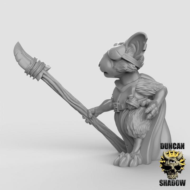Mousle Rangers with Spears | Duncan Shadow| PathFinder | Mini | Tabletop Wargaming | Dungeons and Dragons | Resin | Fantasy | RPG
