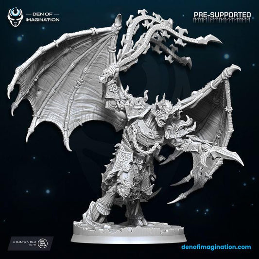 Chaos Demon Prince of Excess 60mm base - Wildmesh - Tabletop Wargaming Grimdark Scifi Fantasy Daemon Grimdark